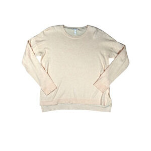 Eileen Fisher Womens Size XXS Cotton Cashmere Pale Yellow Long Sleeve Sweater